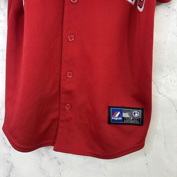 VTG Majestic Anaheim Angels Baseball Jersey Boys Youth Medium 10/12 USA Red - Picture 6 of 12